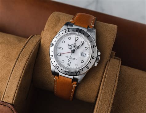 leather strap rolex explorer
